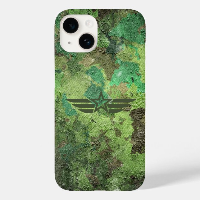 Military Camouflage Star Wing –  Rugged Army Case-Mate iPhone Case (Back)