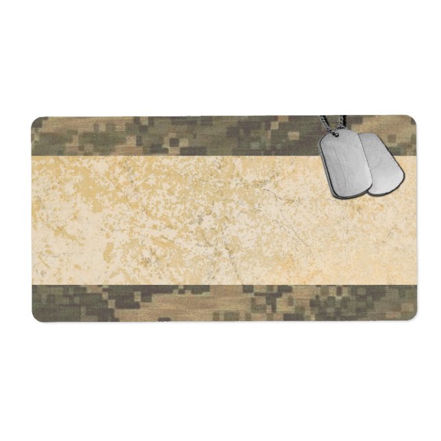 Military Camouflage with Dog Tags (Front)