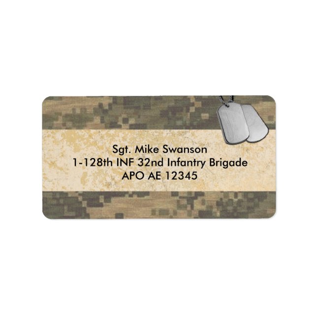 Military Camouflage with Dog Tags (Front)