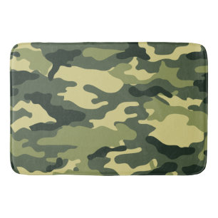Military camouflage Woodland  Bath Mat