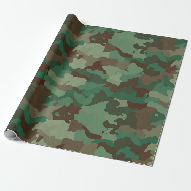 military camouflage wrapping paper (Unrolled)