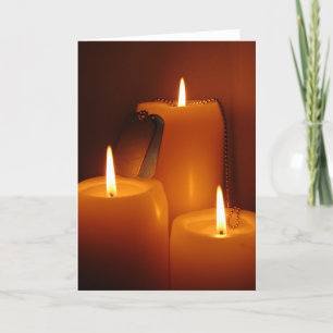 Military - Candles and Dog Tags Card