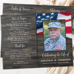 Military Celebration Of Life Funeral Program