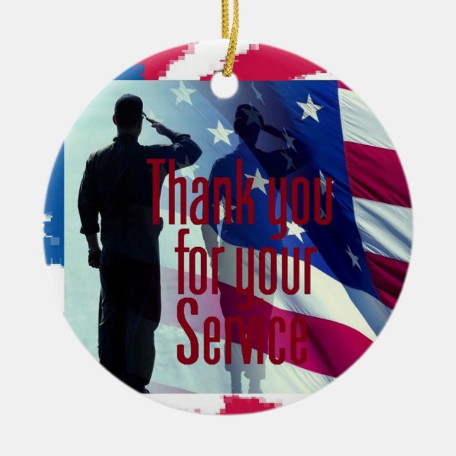 MILITARY CERAMIC TREE DECORATION (Front)