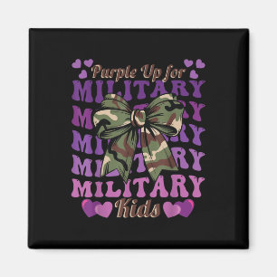 Military Child Camo Coquette Bow Purple Up Kids Bo Magnet