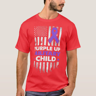 Military Child Military Kids Purple Up Military Ch T-Shirt
