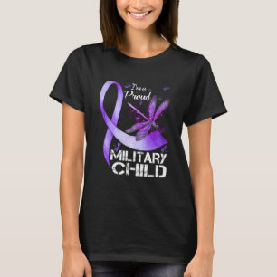 Military Child Month Boys T-shirt Purple Up