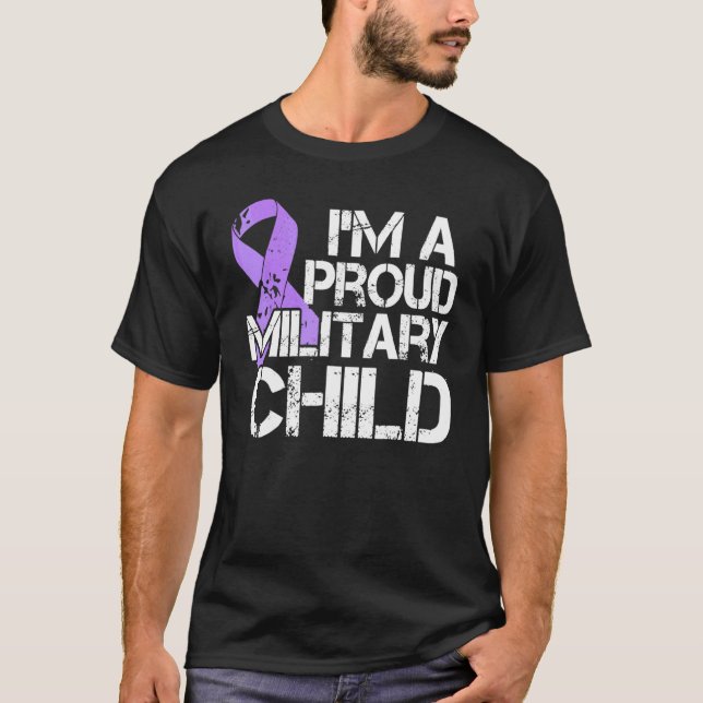 Military Child Month Purple Up Brat Kids T-Shirt (Front)