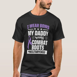 Military Child Month Purple Up Daddy Boots 1 T-Shirt