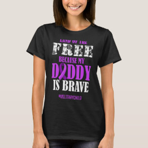 Military Child Month Purple Up Land T-Shirt