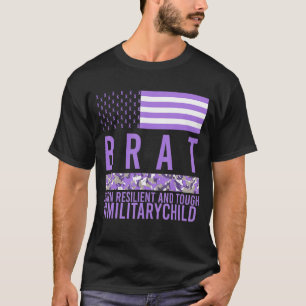 Military Child Month Purple Up Pride Brave Brat T-Shirt