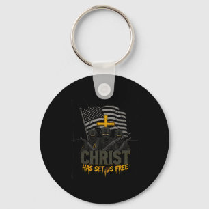 Military Christian Design Soldier Army Prayer Fait Key Ring