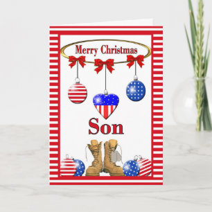 Military Christmas Card for Son