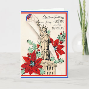 Military Christmas Vintage Card