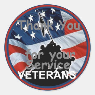 MILITARY CLASSIC ROUND STICKER