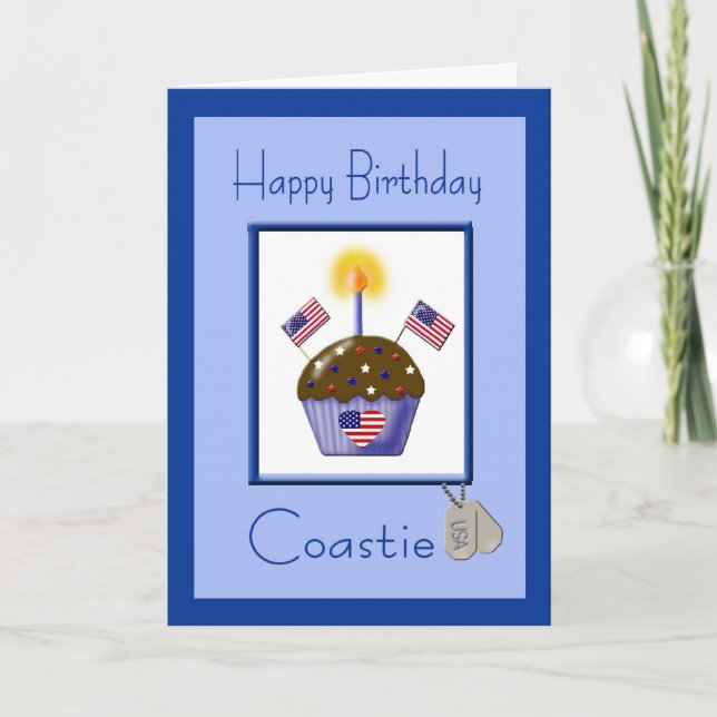 Military Coastie Birthday Card (Front)
