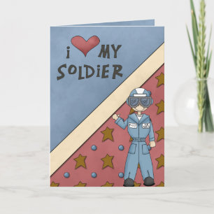 Military Collection Air Force Man Soldier Greeting Card