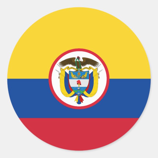 Military Colombia, Colombia flag Classic Round Sticker (Front)