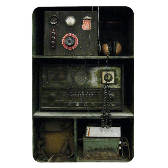 Military Comms Vintage Radio Equipment Magnet (Vertical)