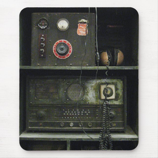 Military Comms Vintage Radio Equipment Mouse Mat (Front)