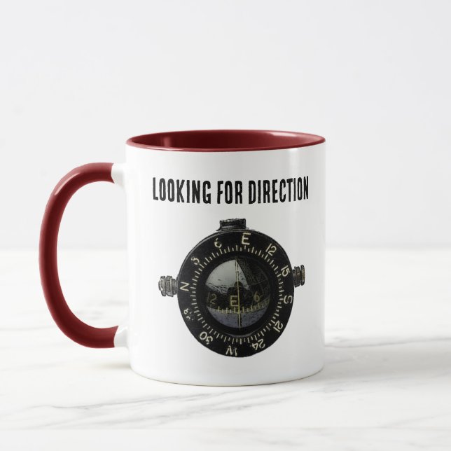 Military Compass Survival Navigation Adventure Mug (Left)