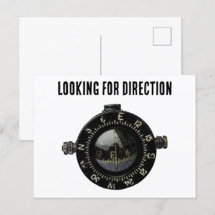 Military Compass Survival Navigation Adventure Postcard