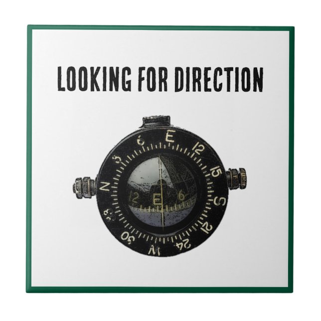 Military Compass Survival Navigation Adventure Tile (Front)