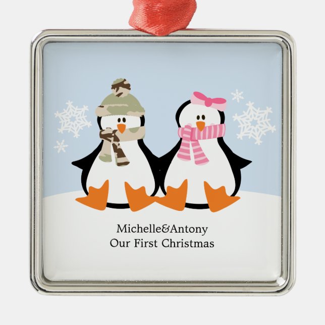 Military Couple Christmas Ornaments (Front)