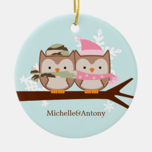 Military Couple Christmas Ornaments