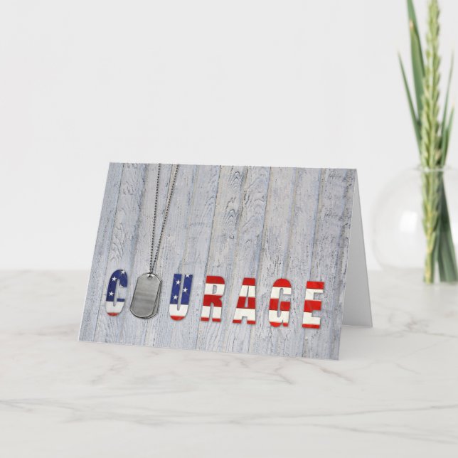 Military Courage Thank You Card (Front)