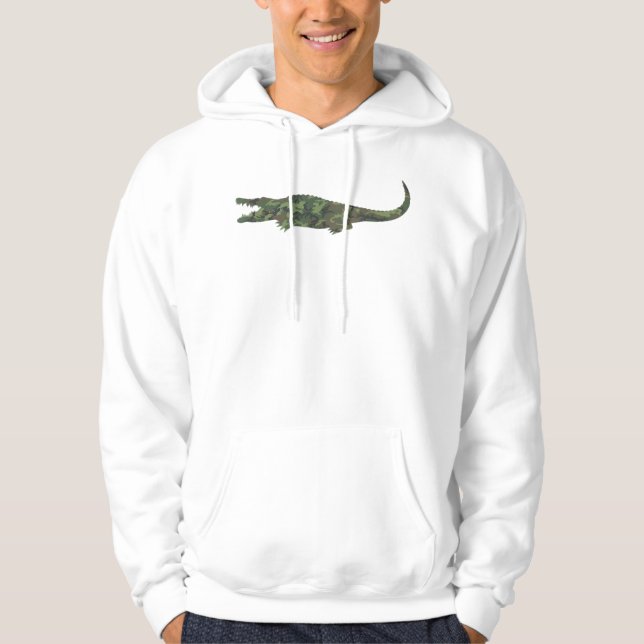 Military Crocodile Camo Print US Alligator Vete Hoodie (Front)