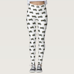 Military cruiser motorcycle cartoon illustration leggings