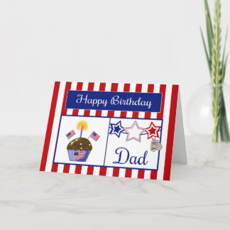 Military Dad Birthday Card
