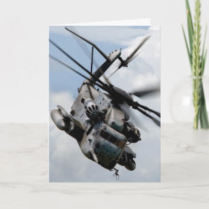 Military defence helicopter card