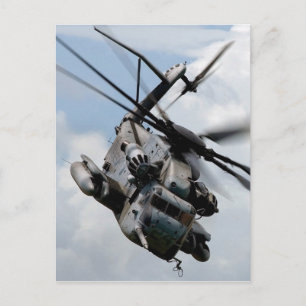 Military defence helicopter postcard