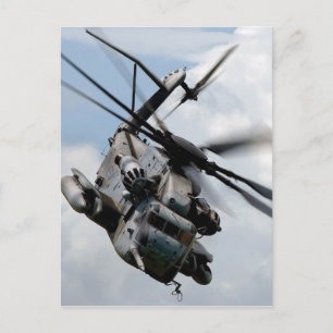 Military defence helicopter postcard