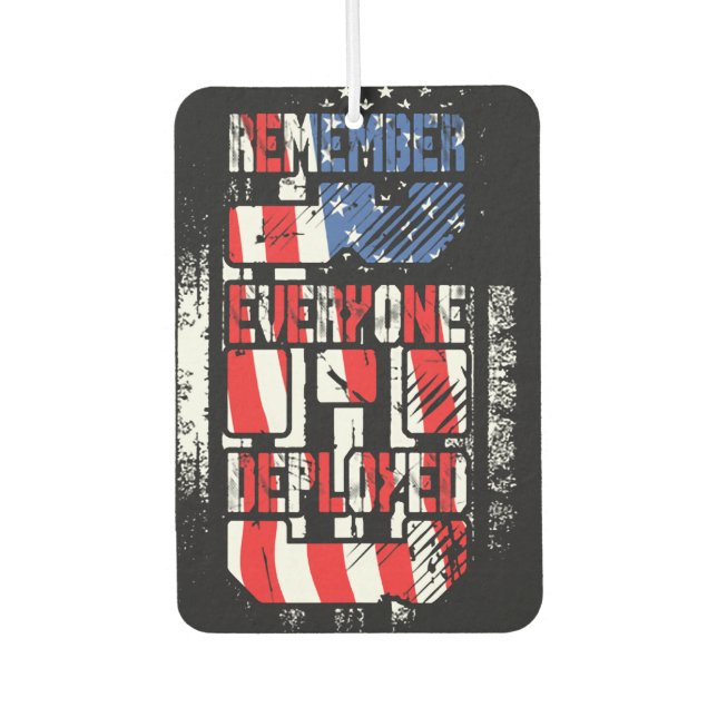 Military Deployment Car Air Freshener (Front)