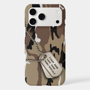 Military Desert Camo w/ Dog Tag