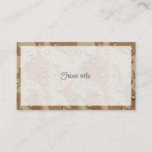 Military Desert Camouflage Background Business Card