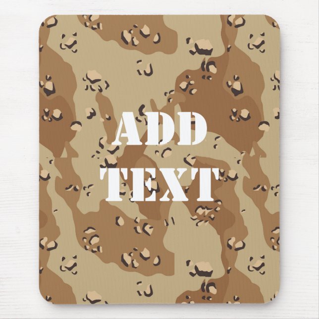 Military Desert 'Chocolate Chip' Camouflage Mouse Mat (Front)