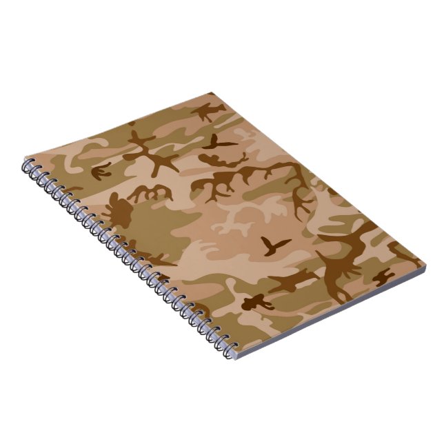 Military Desert Sand Camouflage Notebook Planner (Right Side)