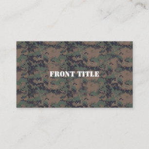 Military Digital Woodland Background Business Card