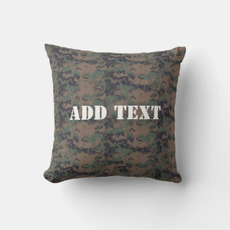 Military Digital Woodland Background Cushion