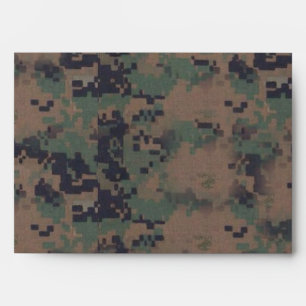Military Digital Woodland Background Envelope