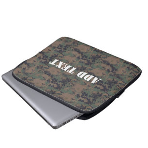 Military Digital Woodland Background Laptop Sleeve
