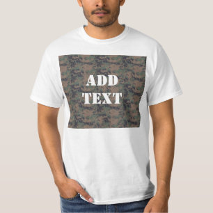 Military Digital Woodland Background T-Shirt