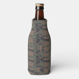 Military Digital Woodland Pattern Bottle Cooler