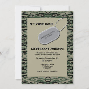 Military Dog Tag Invitation
