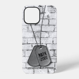 Military Dog Tags on Brick Case-Mate iPhone Case