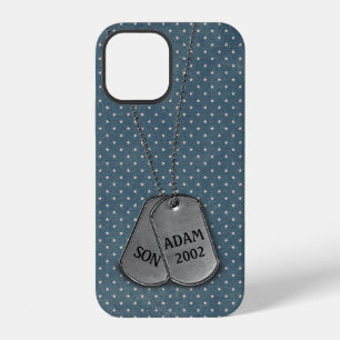 Military Dog Tags on Stars iPhone 12 Case